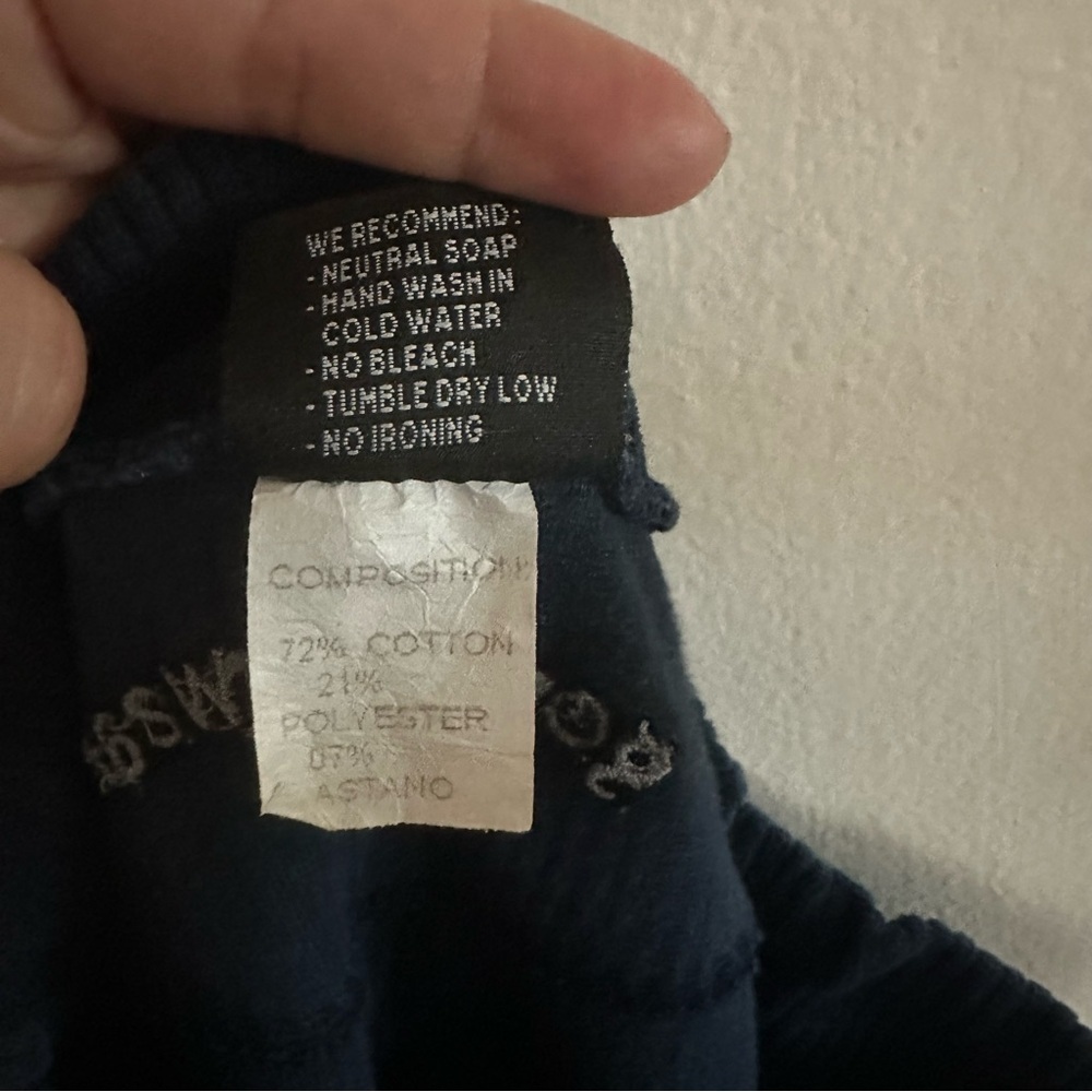 Goddess Navy Ribbed Pants size 4-6 - Picture 7 of 10